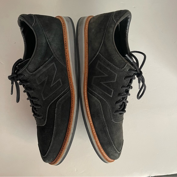 New Balance Classic Mens Suede Leather Oxford Shoes Black Size 10.5 - Picture 5 of 11